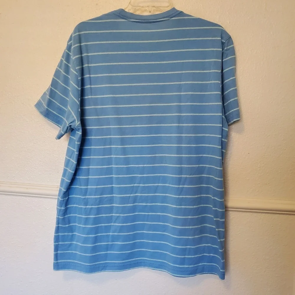 Nintendo Super Mario World Yoshi Striped Graphic T-Shirt Blue Boys XL